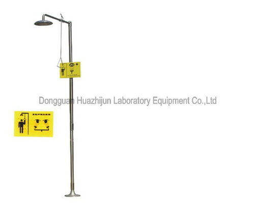 115L/Min Water Flow Laboratory Fittings Eyewash Shower Push To Open / Hand Pulling Type supplier