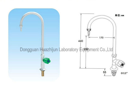 Desktop Single Port Laboratory Swan Neck Taps Pure Copper Material ISO Approved supplier