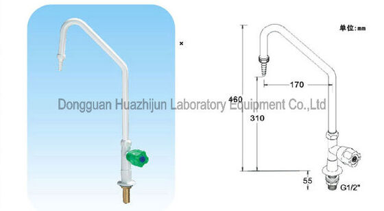 Desktop Single Port Laboratory Swan Neck Taps Pure Copper Material ISO Approved supplier