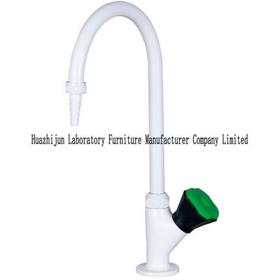 Double Outlet Laboratory Fittings Faucet Deck Mounted Epoxy Coated Acid Resistant supplier