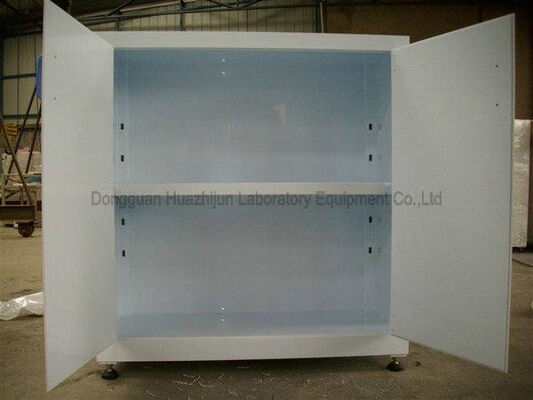 Dual Doors Laboratory Storage Cabinets , White / Gray Acid Corrosive Cabinets supplier