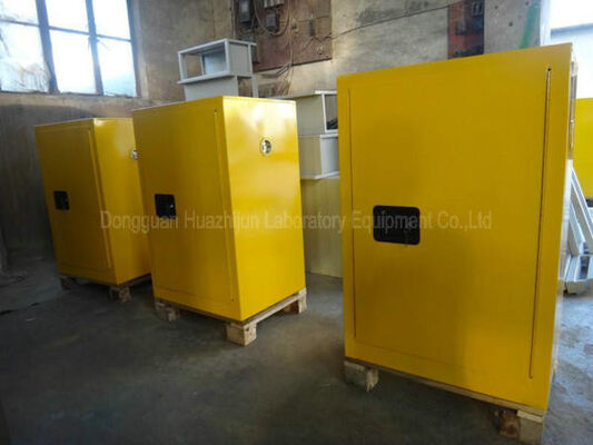 Metal Flammable Lab Storage Cabinets Full Steel Single Door 889*591*457mm supplier