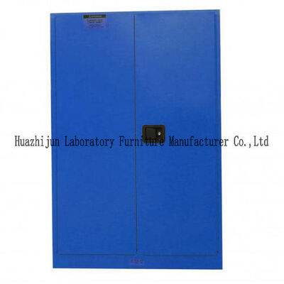 Chemical Resistant Lab Storage Cabinets Blue Three - Linkage Lock Design supplier