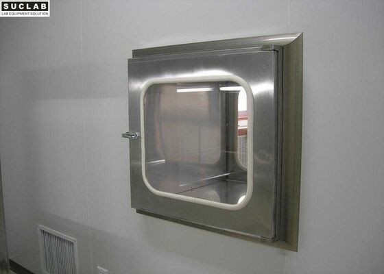 Compact Design Stainless Steel Pass Box With 8mm Tempered Glass Door supplier