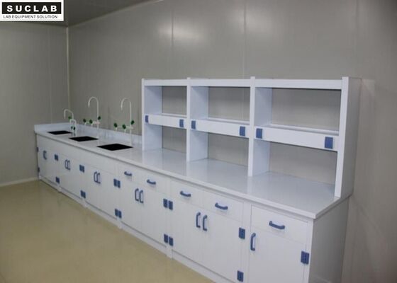 PP Countertop School Science Laboratory Furniture White Colour 3000L*1500W*850H MM supplier