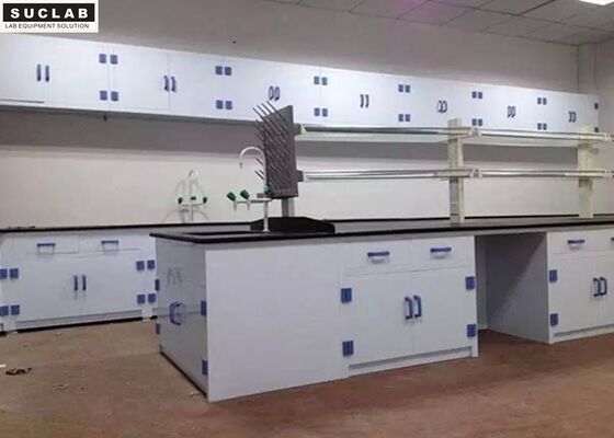PP Countertop School Science Laboratory Furniture White Colour 3000L*1500W*850H MM supplier