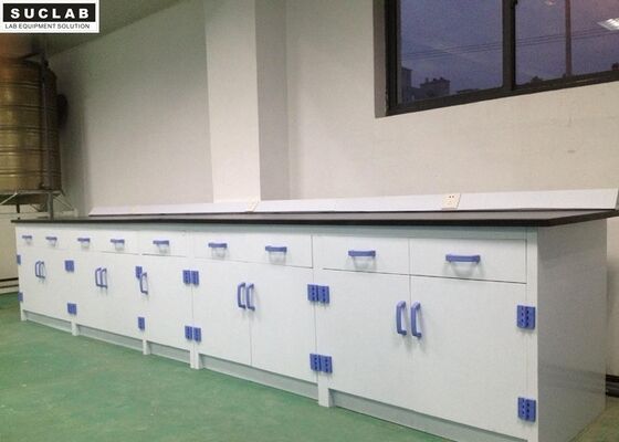 PP Countertop School Science Laboratory Furniture White Colour 3000L*1500W*850H MM supplier