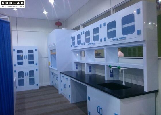 Wall Cabinet Combined Medical Laboratory Furniture , Laboratory Island Bench Floor Mounted supplier