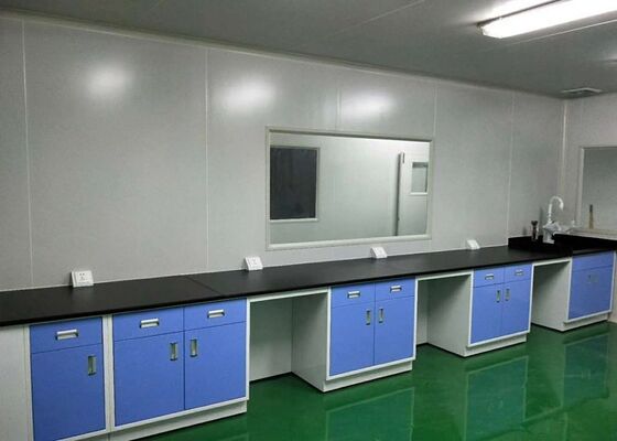 Steel Lab Wall Bench With Corrosion Resistant Worktop In Pharmaceutical Company supplier