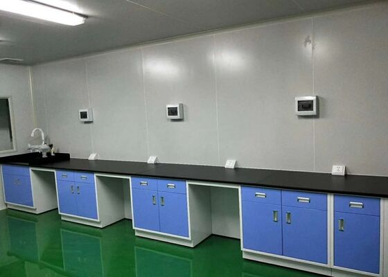 Steel Lab Wall Bench With Corrosion Resistant Worktop In Pharmaceutical Company supplier