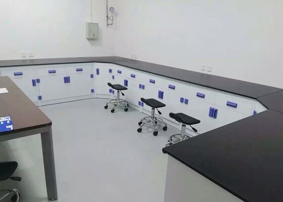Floor Mounted Chemical Resistant Laboratory Tables With PP Handle supplier