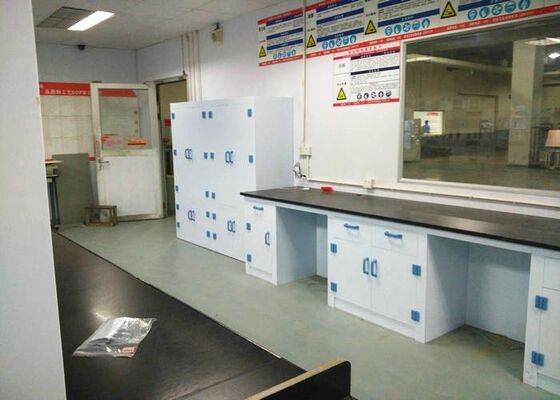 Chemical Lab Furniture Tables With Chemical Resistant PP Hinge And Cabient supplier