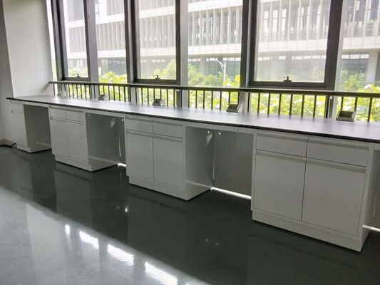 Chemical Resistant Countertops Steel Laboratory Wall Bench For Laboratory Usage supplier
