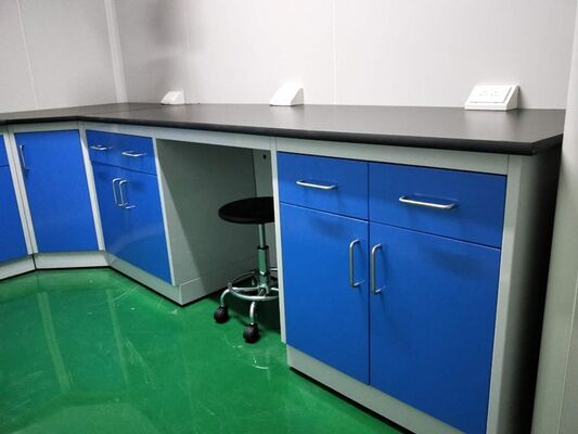 Blue Colour Chemistry Lab Tables With C-Frame Handle For Laboratory Usage supplier