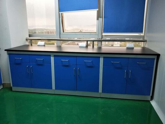 Blue Colour Chemistry Lab Tables With C-Frame Handle For Laboratory Usage supplier