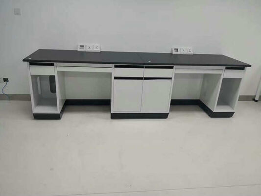 Floor Mounted Steel Made Lab Tables Work Benches With Computer Space supplier