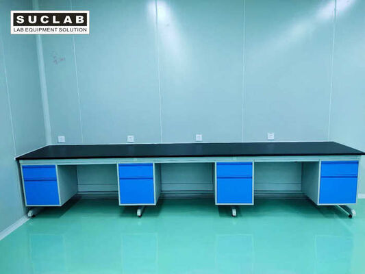 Corrosion Resistant Worktops C-Frame Struction Lab Bench Furniture With PP Sink supplier