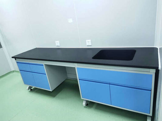 Corrosion Resistant Worktops C-Frame Struction Lab Bench Furniture With PP Sink supplier