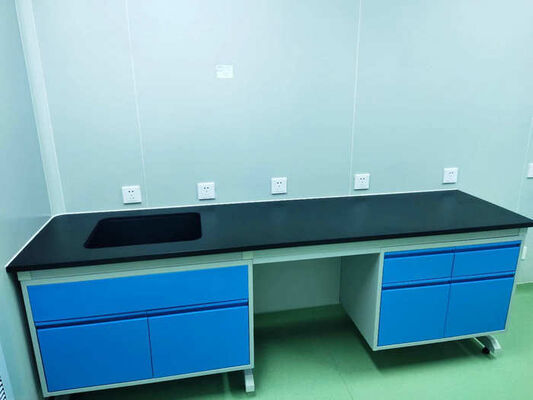 Corrosion Resistant Worktops C-Frame Struction Lab Bench Furniture With PP Sink supplier