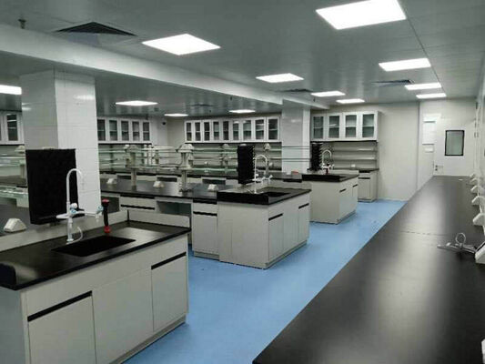Green Colour Base Cabinet Laboratory Central Workstation With Reagent Shelves,PP Sink supplier