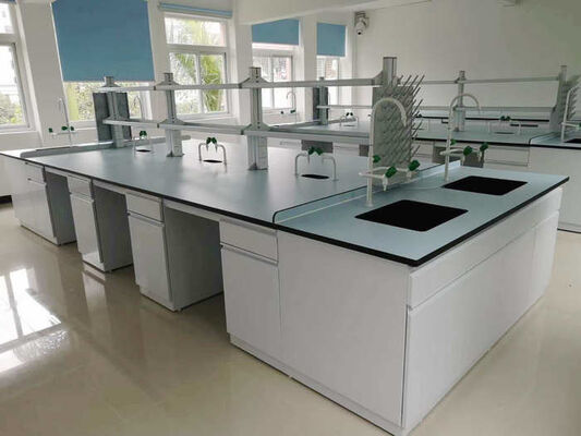 Epoxy Resin Countertops Lab Workbench Furniture For College Science Laboratory supplier