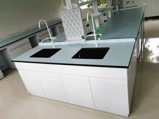 Epoxy Resin Countertops Lab Workbench Furniture For College Science Laboratory supplier