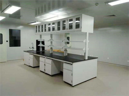 H-frame Lab Island Casework With Movable Cabinet,Lab Table Furniture For School Usage supplier