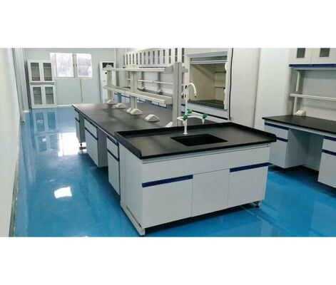 Steel Tube Wood Cabinet Made Laboratory Workbench With Wall Cabinet supplier