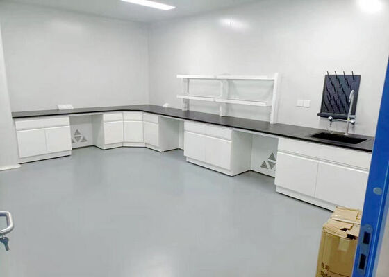 Phenolic Resin Worktop Lab Furniture Series White Steel Cabinet Chemical Lab Benches supplier