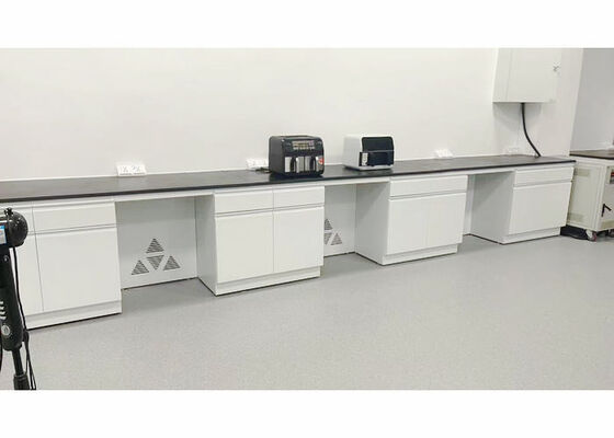Phenolic Resin Worktop Lab Furniture Series White Steel Cabinet Chemical Lab Benches supplier